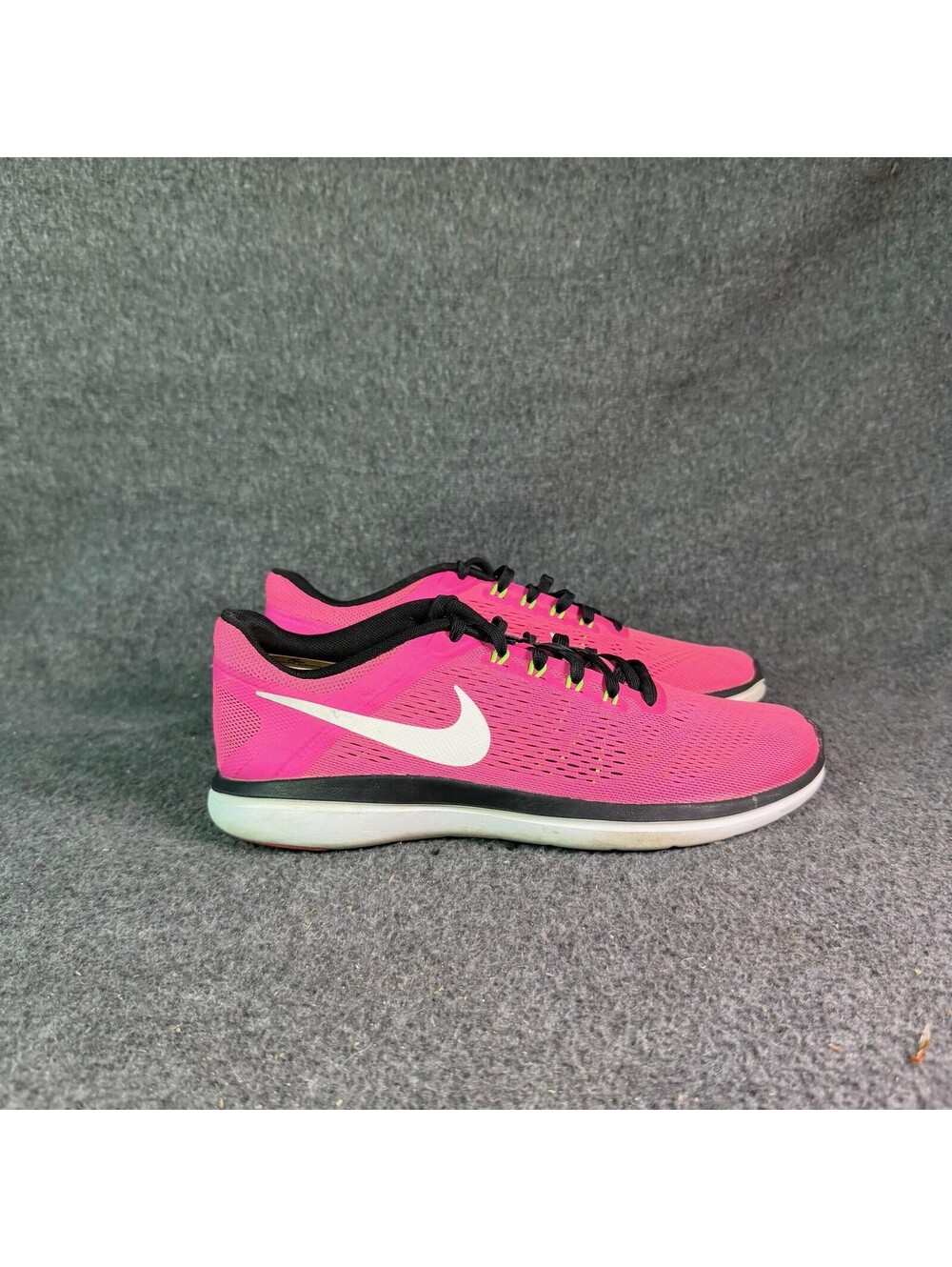 Nike Flex 2015 RN Hyper Pink White Volt Womens Size 9 Running Shoes 807751-600 - Picture 2 of 9